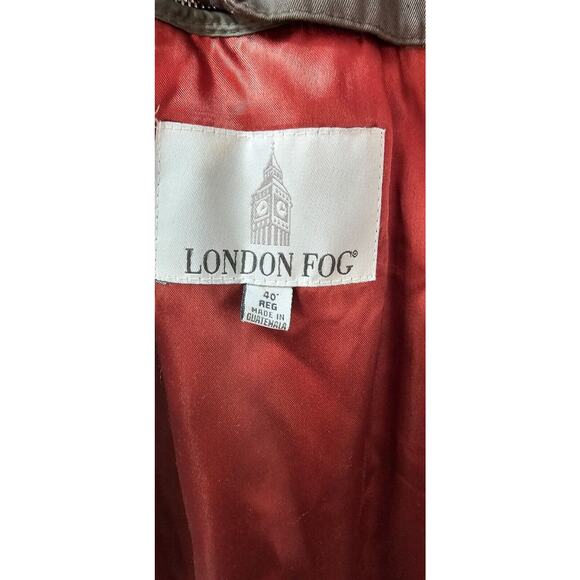 Classic London Fog Dark‎ Khaki Zip Out Liner Men's Trench Coat Size 40 Regular - Picture 5 of 10